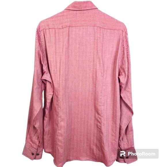 Boss Hugo Boss Mens Cashmere Blend Long Sleeve Button Down Shirt Size Medium - Picture 2 of 7